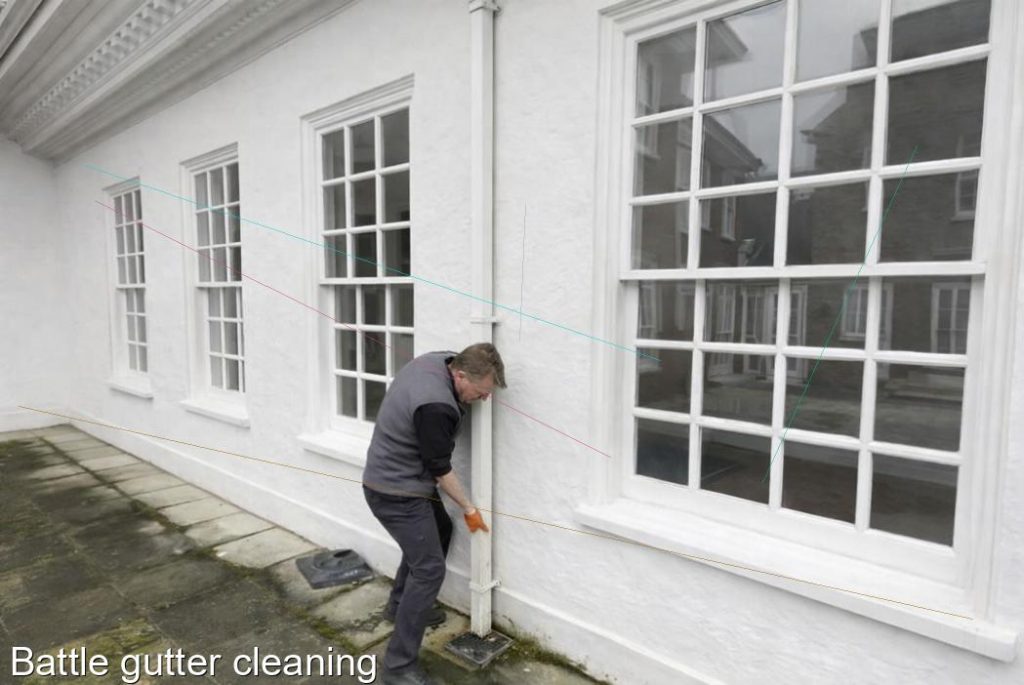 Battle gutter cleaning