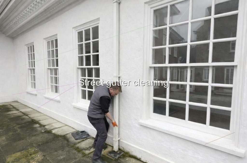 Street gutter cleaning