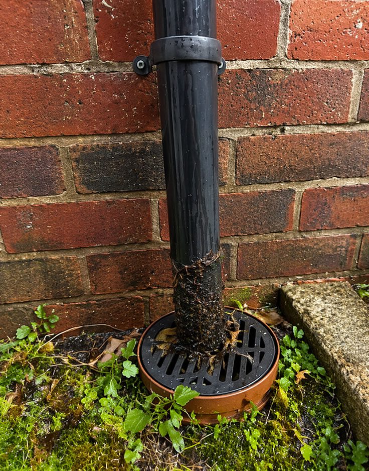 gutter cleaning blocked downpipe